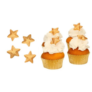 24 Stelle di zucchero Funcakes color bronzo