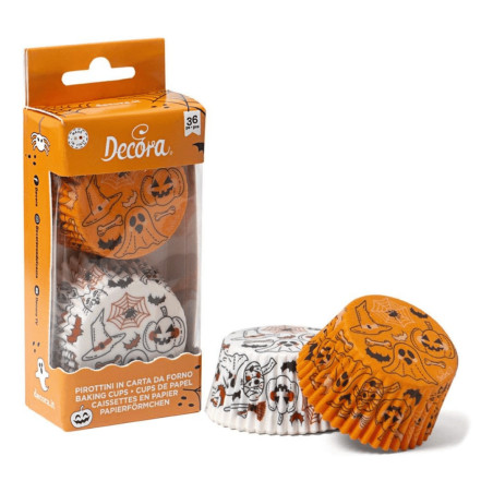 36 pirottini per cupcake di Halloween