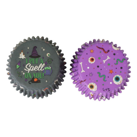 due tipi di pirottini per cupcake di Halloween