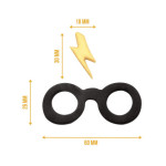 tagliabiscotti di piccola dimensione con cicatrici e bicchieri di Harry Potter