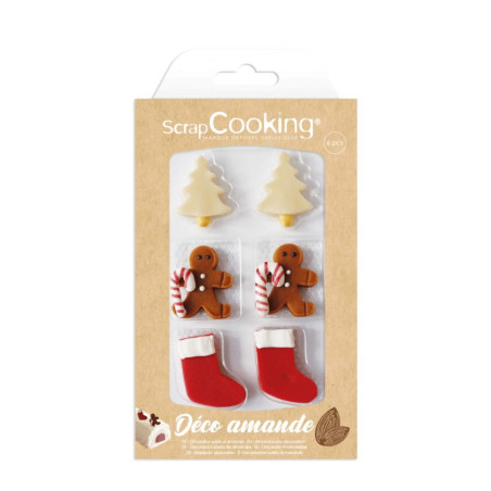 6 decorazioni natalizie in pasta di mandorle