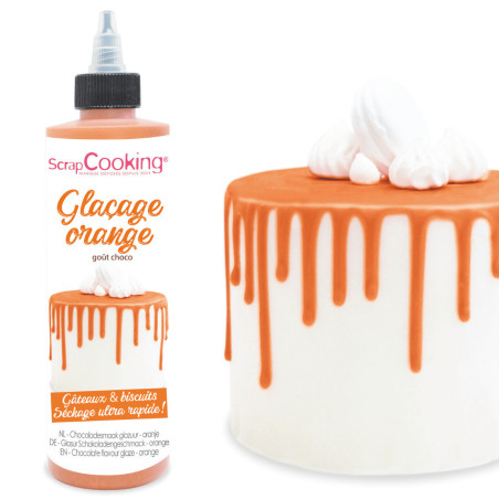 cake design e glassa arancione