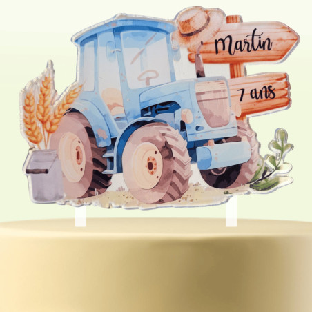 Topper per torta con trattore