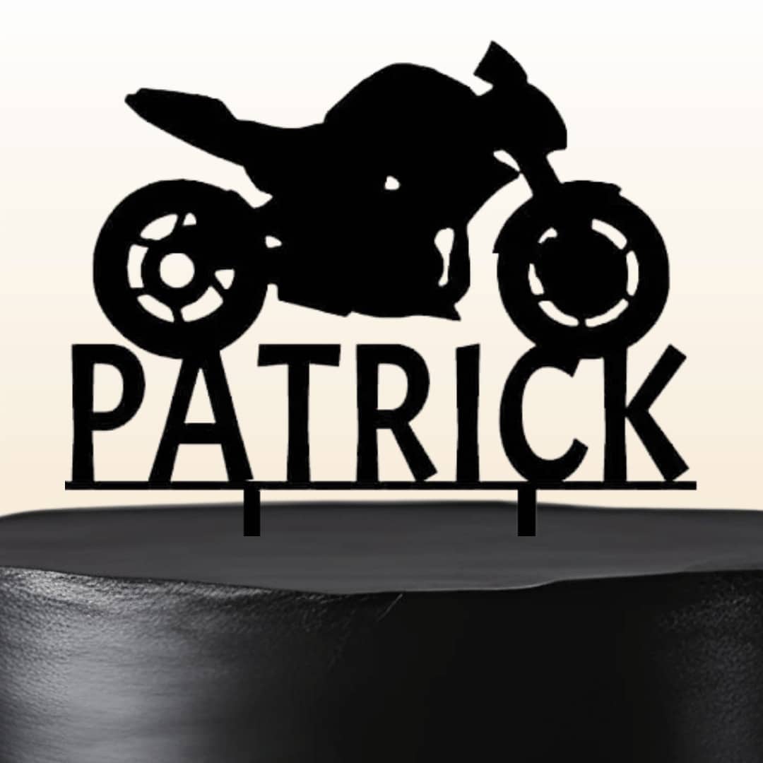 Topper per torta personalizzato per moto - Decorazione per torta