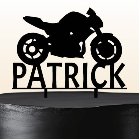Topper per torta personalizzato per moto - Decorazione per torta