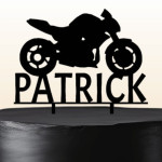 Topper per torta personalizzato per moto - Decorazione per torta