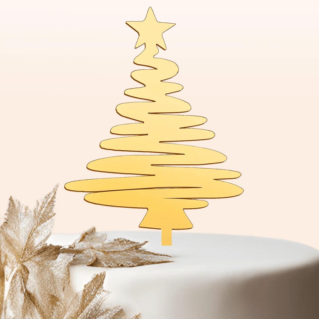 una decorazione per l'albero su un cake design