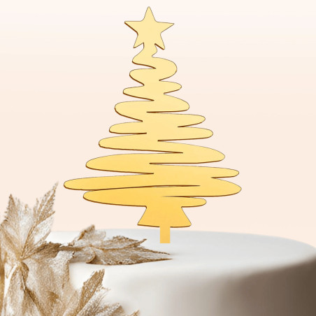 una decorazione per l'albero su un cake design