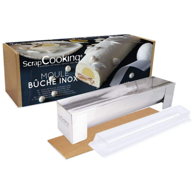 stampo per tronchetti di natale in acciaio inox con inserto