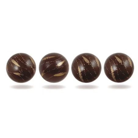 Sfera di cioccolato per tronchetto decorativo - set da 4
