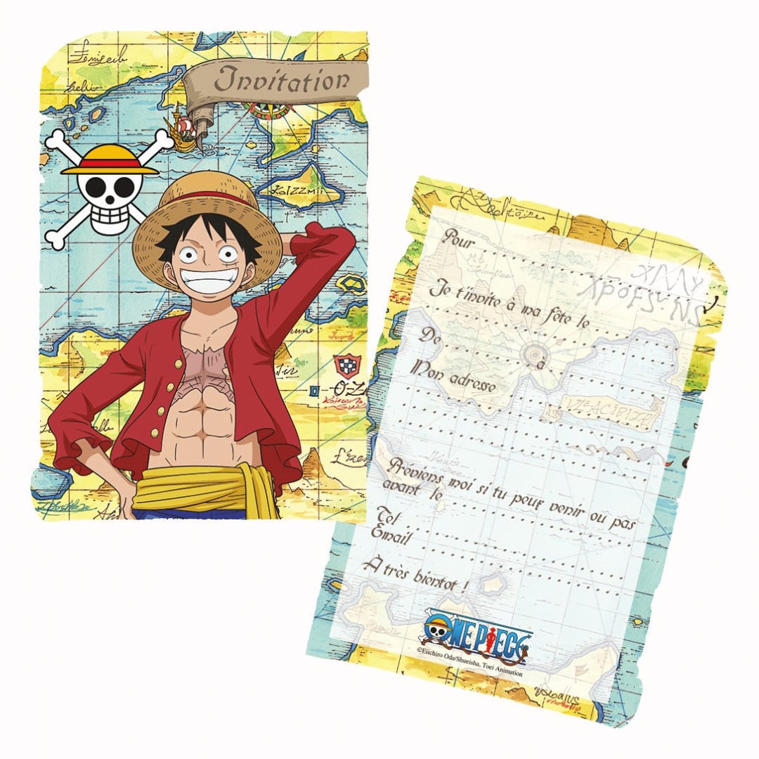 8 inviti di compleanno di One Piece