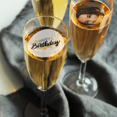 Dischi personalizzabili da 5 cm in champagne