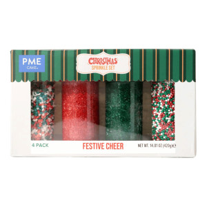 4 vasetti di confettini natalizi