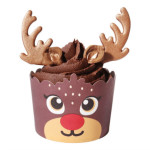 Cupcake con renna di Natale