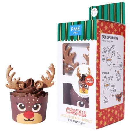 Kit cupcake natalizi con renne