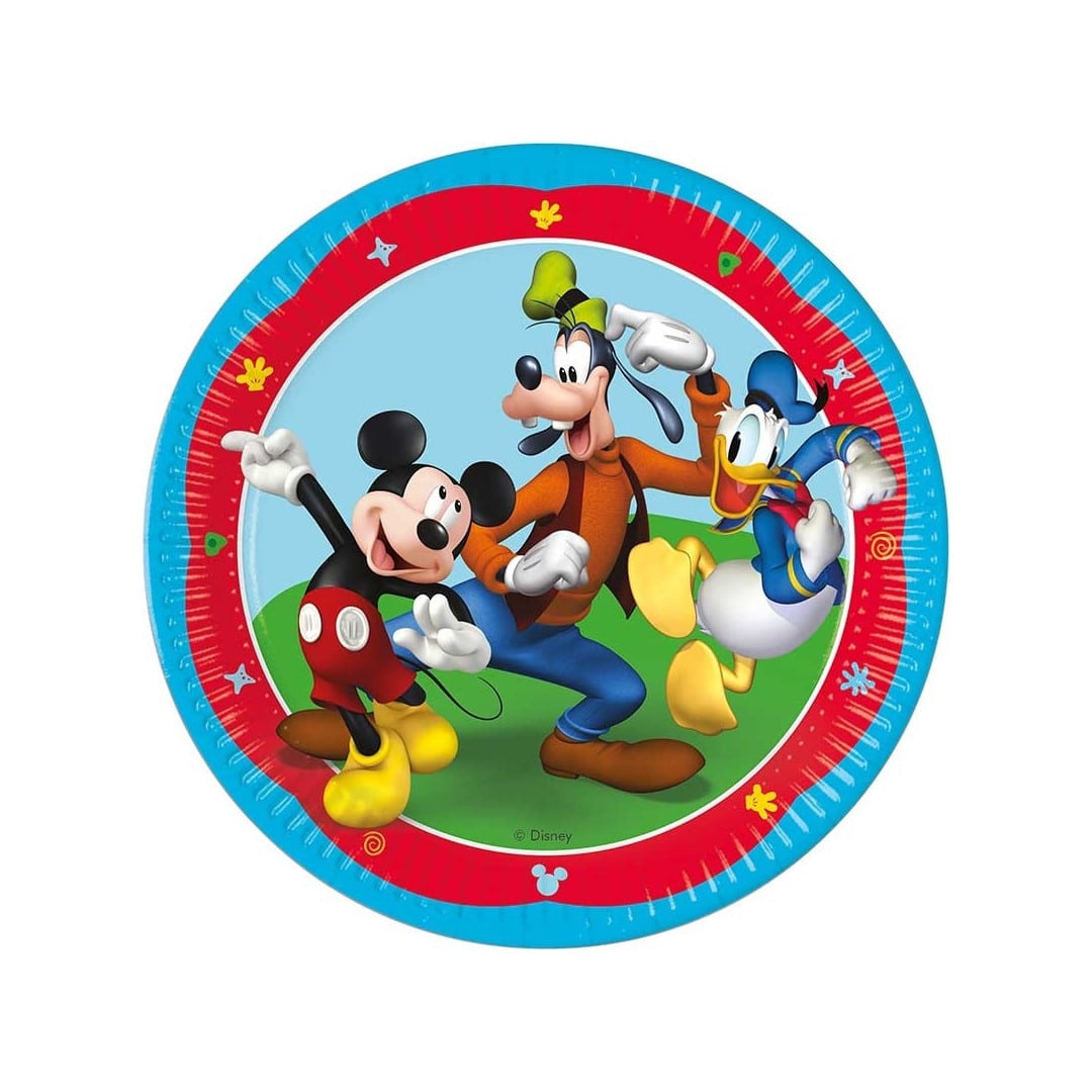 8 piatti di carta di Topolino
