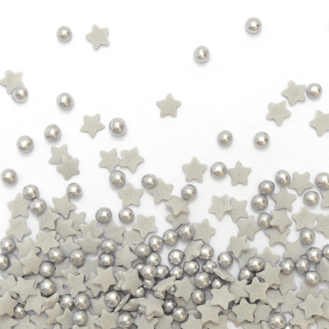 cosparge stelle e perle d'argento