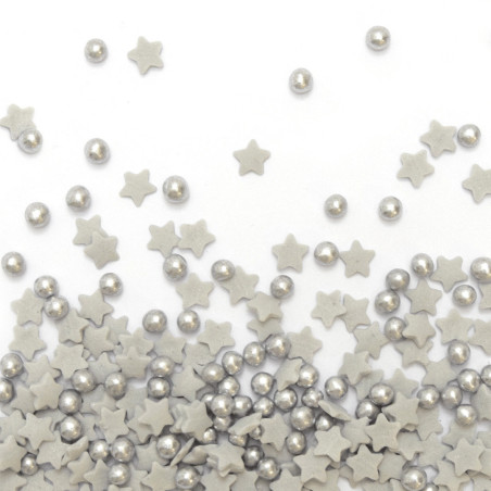 cosparge stelle e perle d'argento