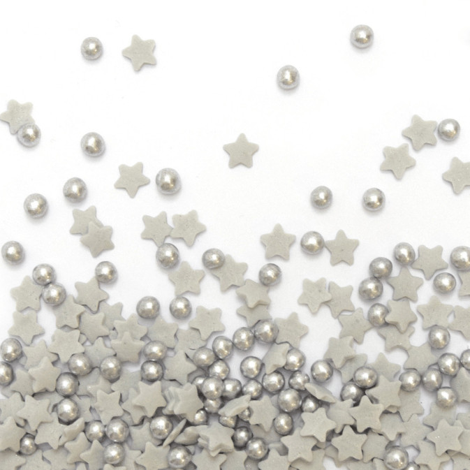 cosparge stelle e perle d'argento