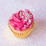 cupcake decorato con i confettini del diario Mix Princess