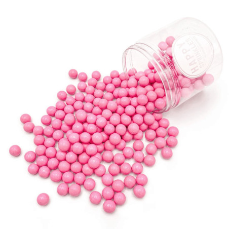 vaso capovolto di grandi perline rosa Happy Sprinkles