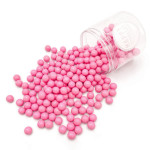 vaso capovolto di grandi perline rosa Happy Sprinkles