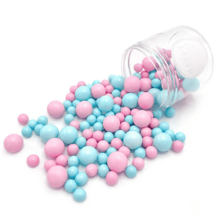 vasetto di confettini Chocolate Pearl Girl o Boy Happy