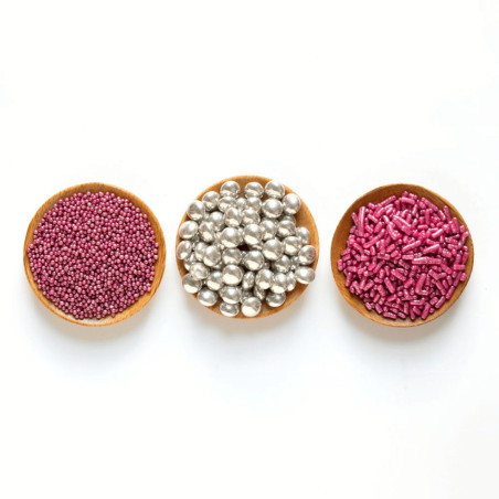 il trio spruzza argento e oro rosa