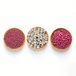 il trio spruzza argento e oro rosa