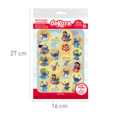 Dischetti di wafer mini Stitch Ø 3,4 cm nella loro confezione