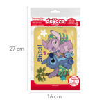 dimensione della decorazione commestibile per la torta Stitch