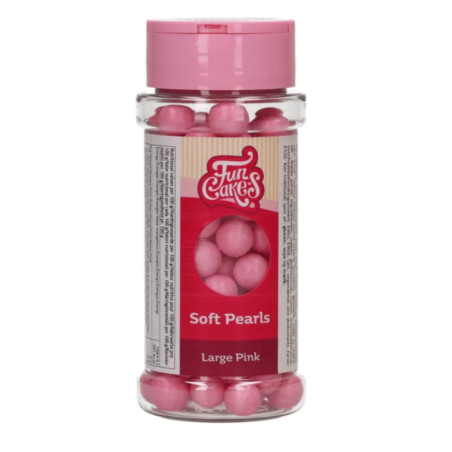Funcakes vasetto di perle di zucchero rosa 10mm