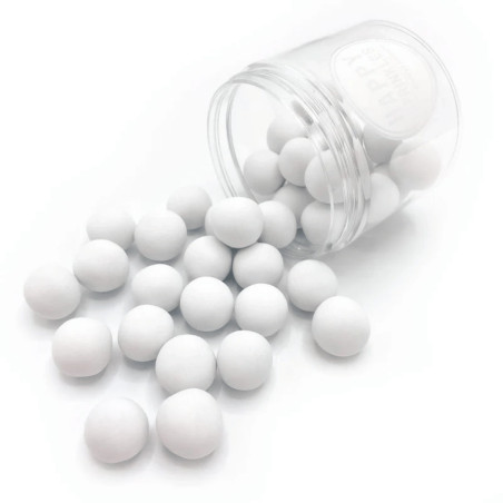 vasetto di perle di cioccolato bianco