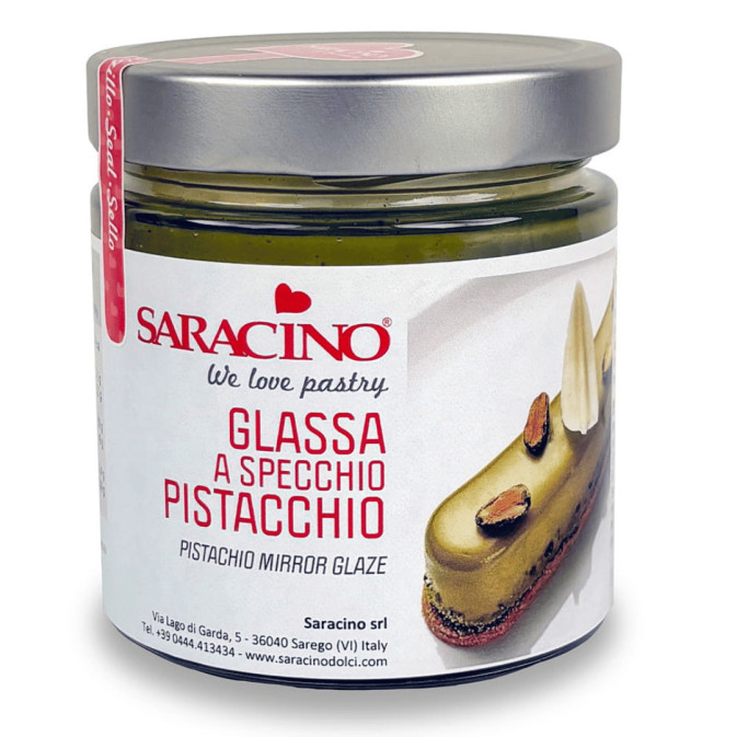 Glassa a specchio al pistacchio Saracino 350gr