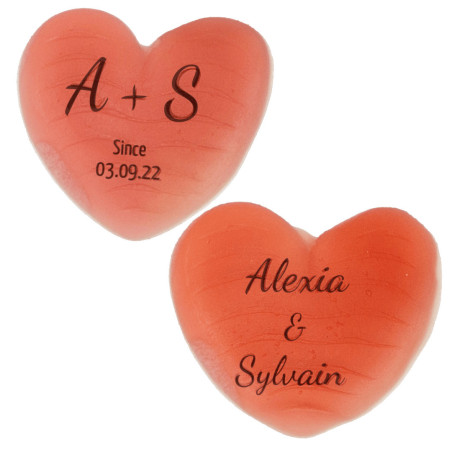 2 caramelle a cuore personalizzate