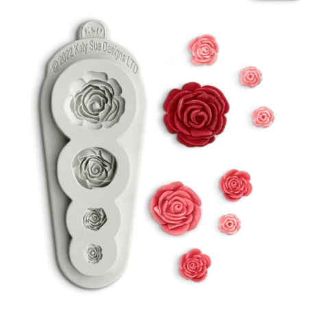 Stampo per modellare rose 4 in 1