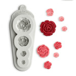 Stampo per modellare rose 4 in 1