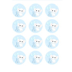 12 Mini dischetti di zucchero baby Ø 5 cm