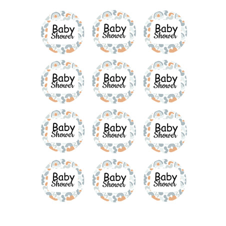 Dischi commestibili per cupcake per baby shower