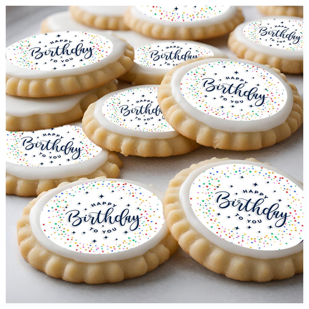 12 dischi cupcake di buon compleanno