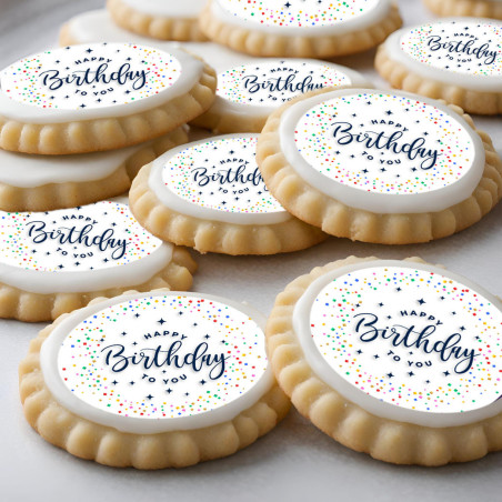 12 dischi cupcake di buon compleanno