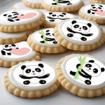 12 mini dischetti di zucchero Panda