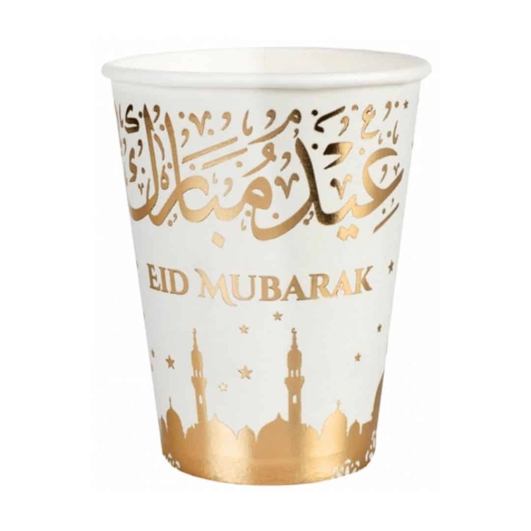 10 bicchieri di carta Eid Mubarak
