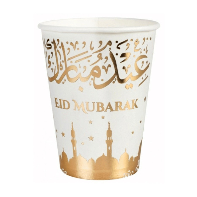 10 bicchieri di carta Eid Mubarak