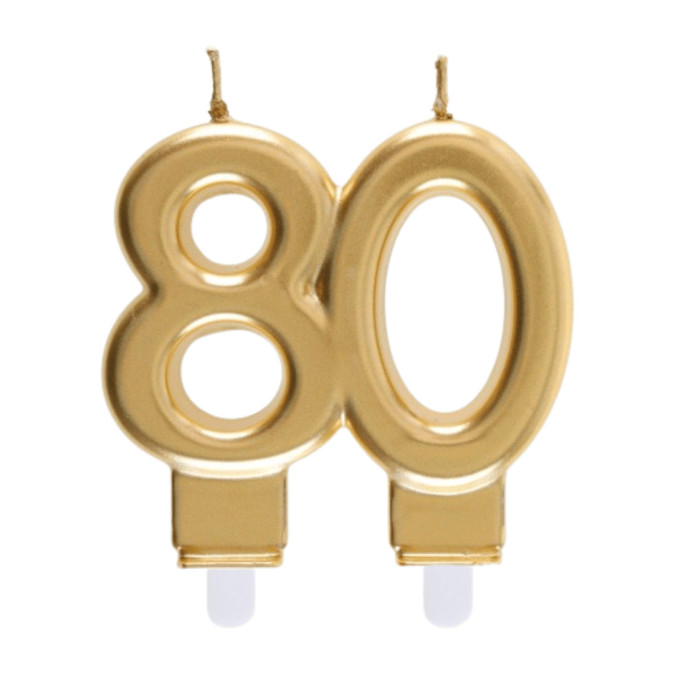 Candela dorata 80 anni