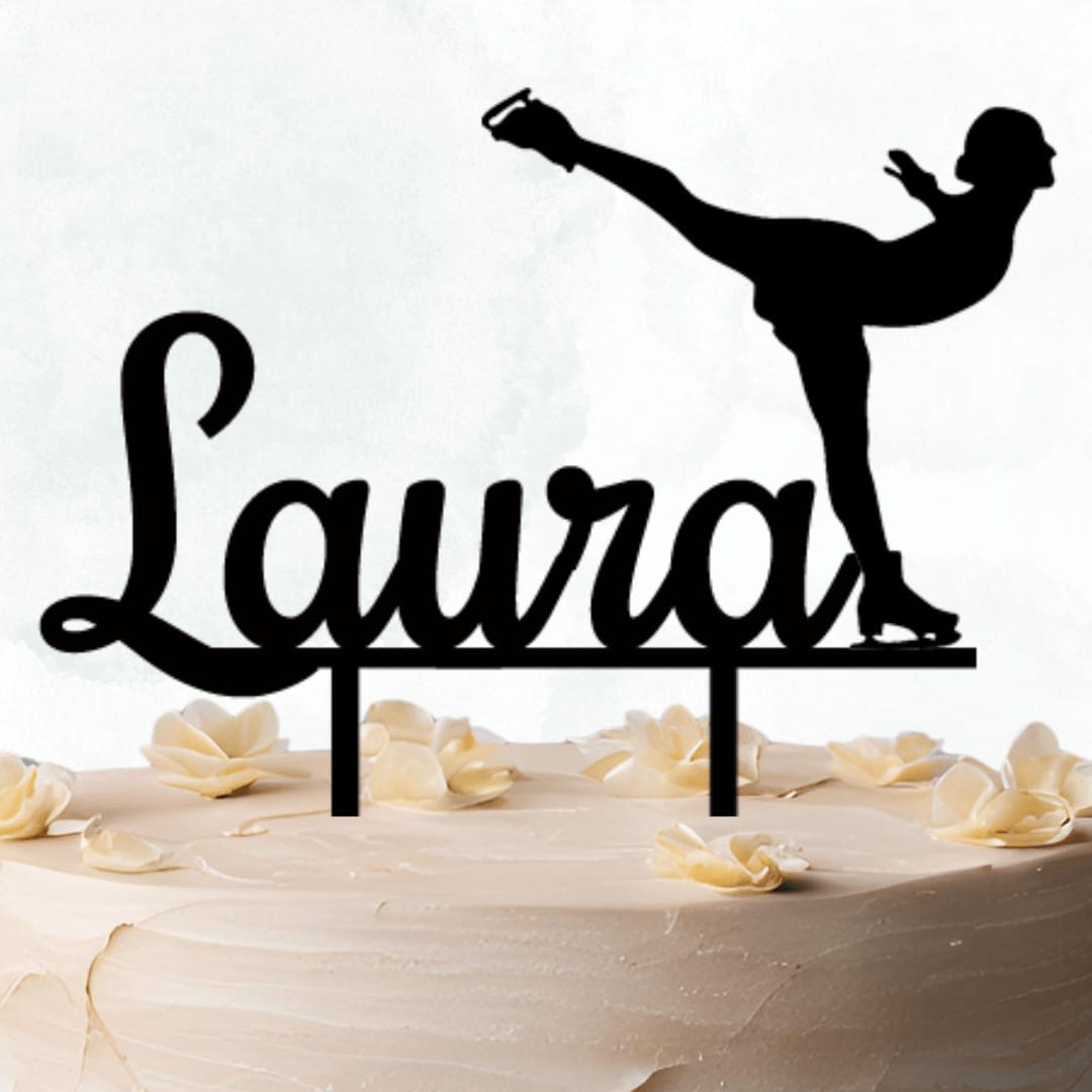 Decorazione per torta con pattinatore artistico