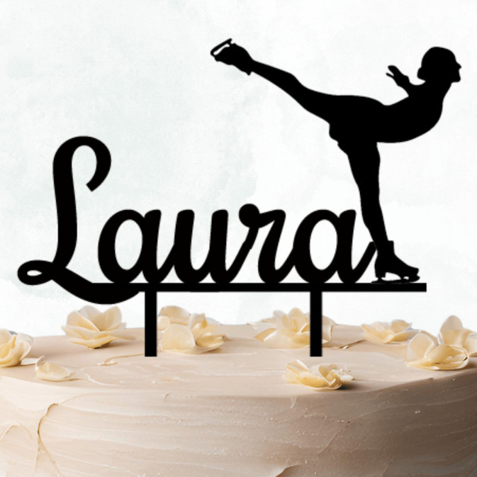 Decorazione per torta con pattinatore artistico