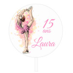 cake topper pattinaggio di figura sulla torta
