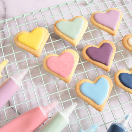 biscotti decorati con penna choco fucsia