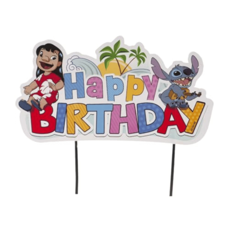 Cake topper Buon Compleanno Stitch in cartone